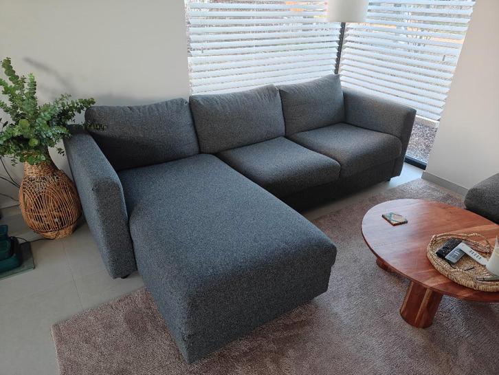 Zetel en poef ikea Vimle met opbergruimte, Huis en Inrichting, Zetels | Complete zithoeken, Gebruikt, Ophalen