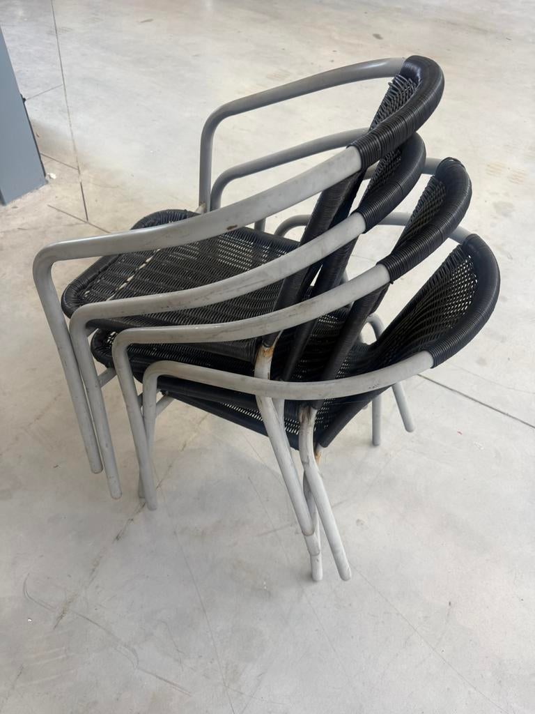 Tuintafel met stoelen, Ophalen, Gebruikt, Stapelbaar