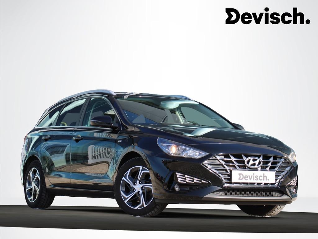 Hyundai i30 Wagon 1.5T-GDi TECHNO MHEV Automaat 160 PK *CAM*, Stof, Gebruikt, Zwart, Bedrijf