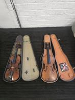 Antieke 4/4 violen; 1 met signatuur, Muziek en Instrumenten, Strijkinstrumenten | Violen en Altviolen, Ophalen, Gebruikt, Viool