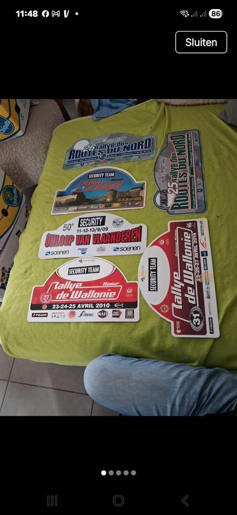 Te Koop: 30 stuks rally borden, Ophalen, Zo goed als nieuw