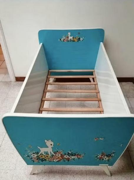 Bambily Retro Vintage Babybedje, Enfants & Bébés, Berceaux & Lits, Utilisé, Lit, Enlèvement