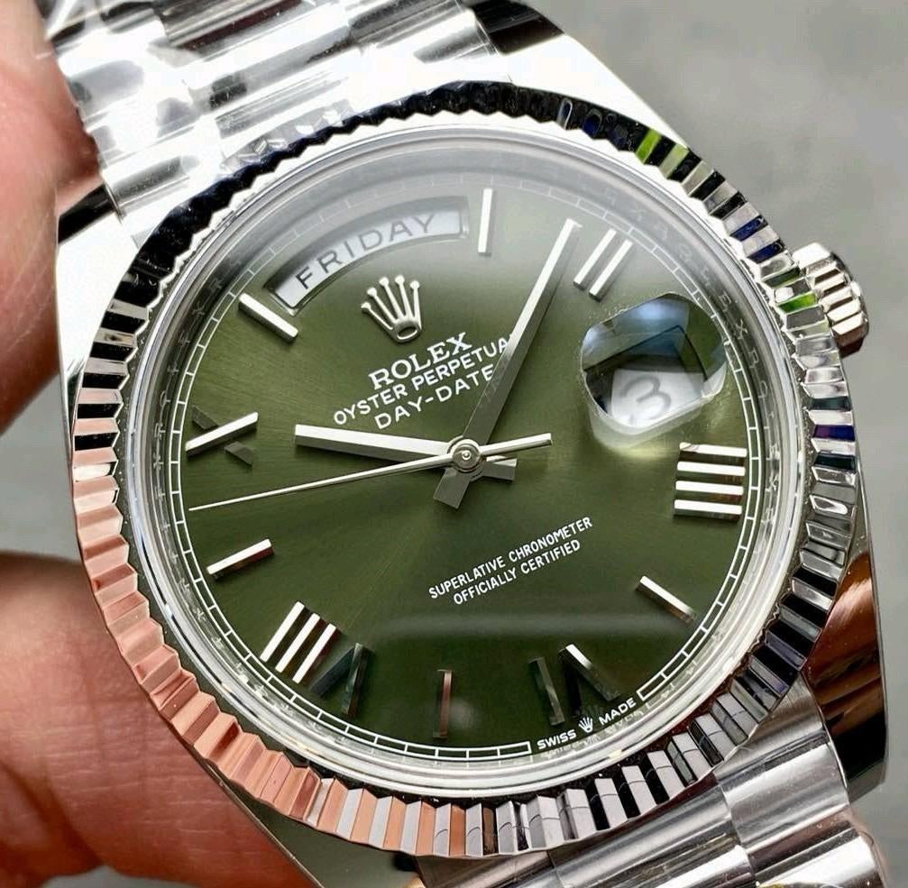 Rolex Day-Date 40mm | Ref: 228239, Handtassen en Accessoires, Horloges | Dames, Ophalen, Staal, Polshorloge, Nieuw