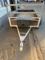 Dubbelassige aanhangwagen van 220 cm bij 128 cm, Auto diversen, Aanhangers en Bagagewagens, Ophalen, Gebruikt