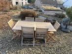 Tuintafel en 8 stoelen, Tuin en Terras, Ophalen, Gebruikt, 8 zitplaatsen, Loungeset