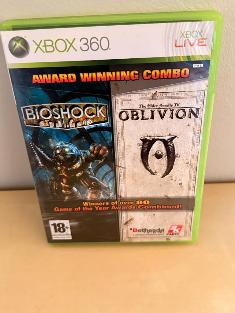 BioShock & Elder Scrolls IV: Oblivion - Xbox 360, Consoles de jeu & Jeux vidéo, Jeux | Xbox 360, Enlèvement ou Envoi, Utilisé