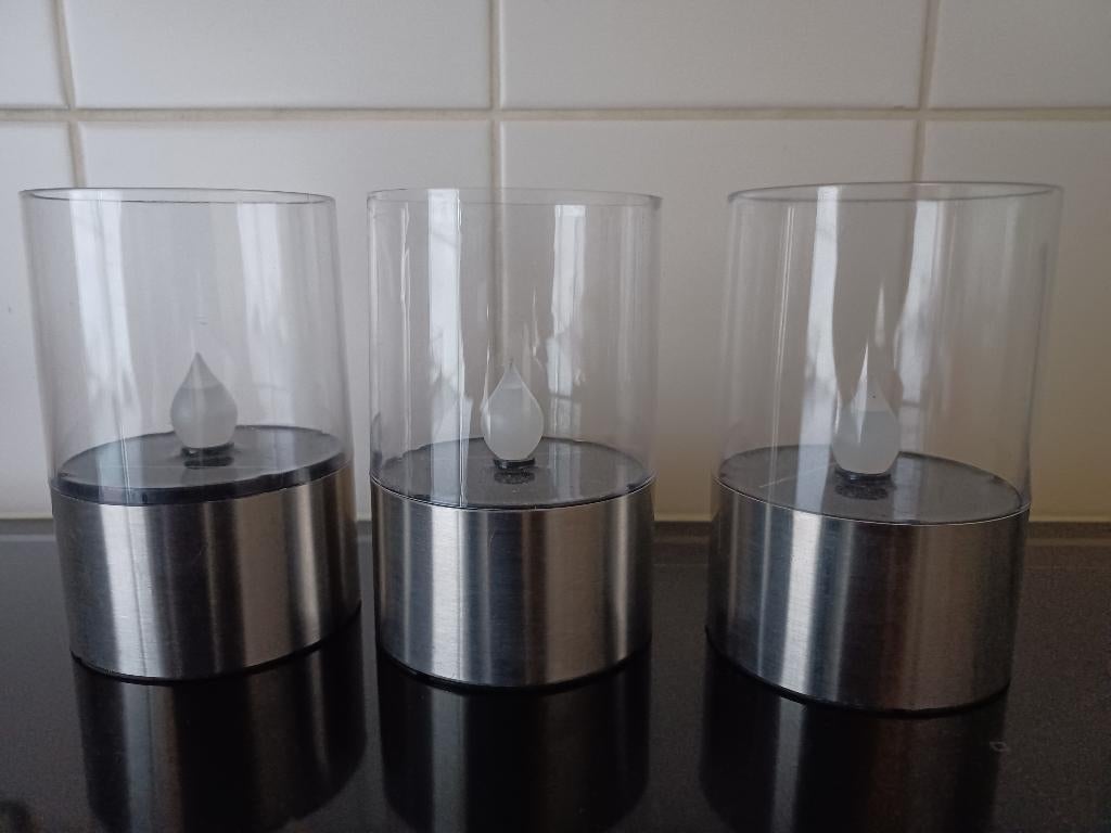 3 candle solar kaarsen, Ophalen, Nieuw, Minder dan 25 cm