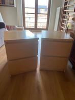 2 Commodes  IKEA Malm - 2 tiroirs - bois clair, Maison & Meubles, Moins de 45 cm, Enlèvement, Utilisé, 55 à 70 cm