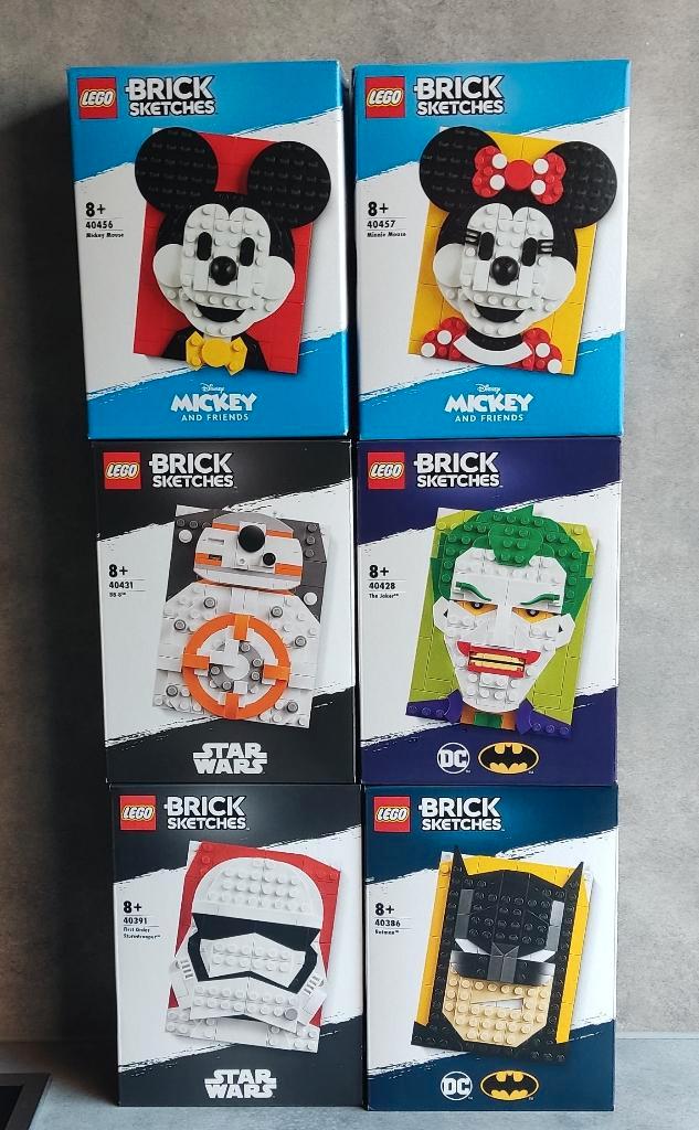 lego brick sketches batman joker star wars minnie mickey, Kinderen en Baby's, Speelgoed | Duplo en Lego, Nieuw, Lego, Complete set
