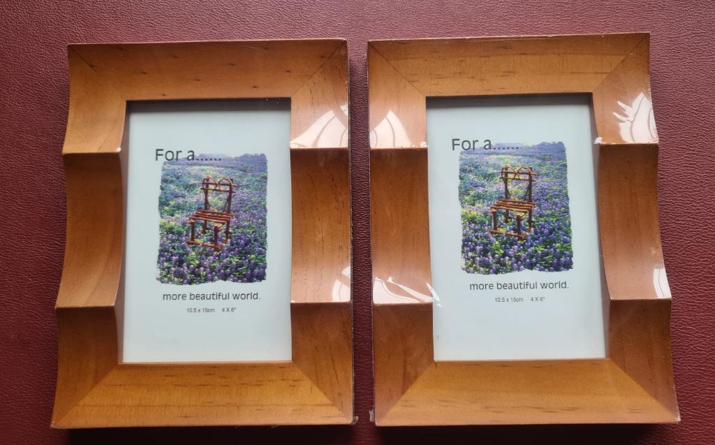 2 cadres bois à poser (vertical ou horizontal), Neuf, Moins de 50 cm, Enlèvement ou Envoi, Bois