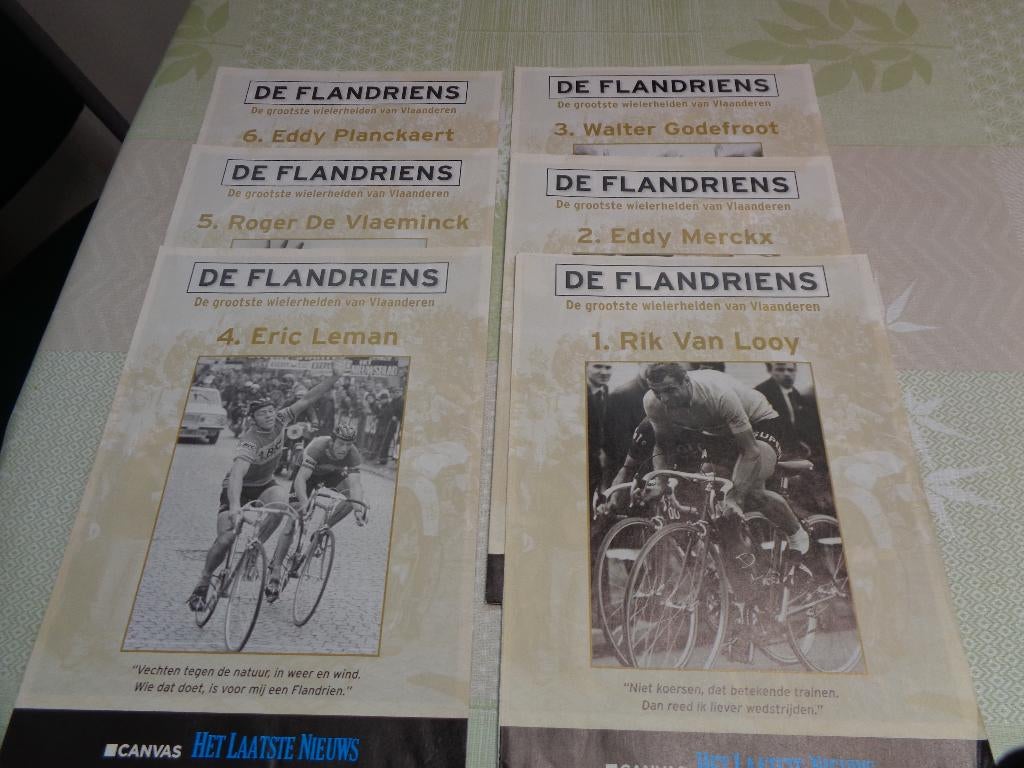 De flandriens 12 boekjes + 1 grote foto Stijn  Devolder, Ophalen of Verzenden, Zo goed als nieuw