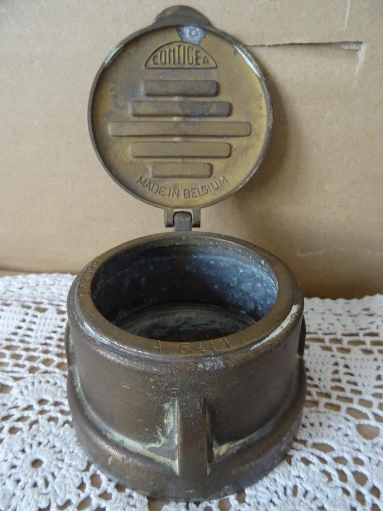 Vintage messing kistje doosje Contigea made in belgium 1967, Antiek en Kunst, Curiosa en Brocante, Ophalen of Verzenden