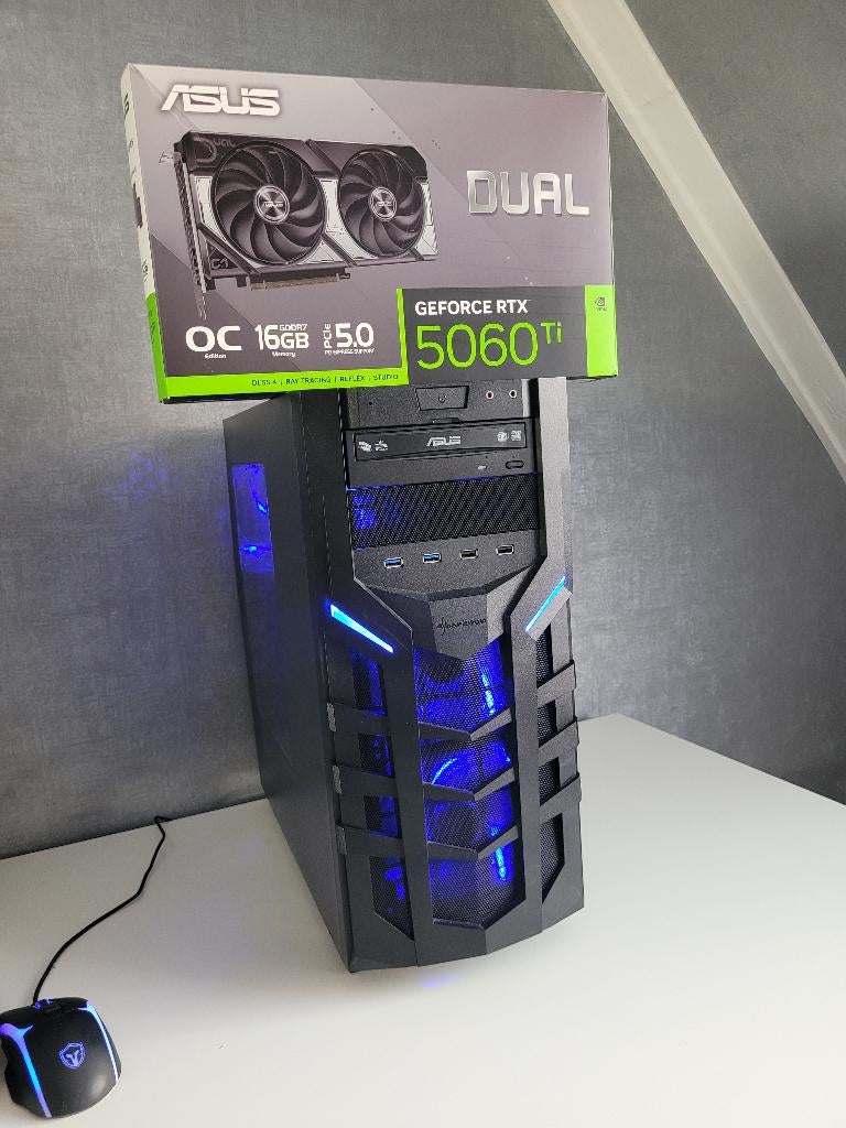 ✅ Game PC - Ryzen - RTX 5060 Ti 16 GB - 32 GB RAM - 2 TB ✅, Computers en Software, Desktop Pc's, Zo goed als nieuw, 4 Ghz of meer