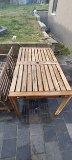 Table de jardin + 4 chaises, Enlèvement, Utilisé, Bois