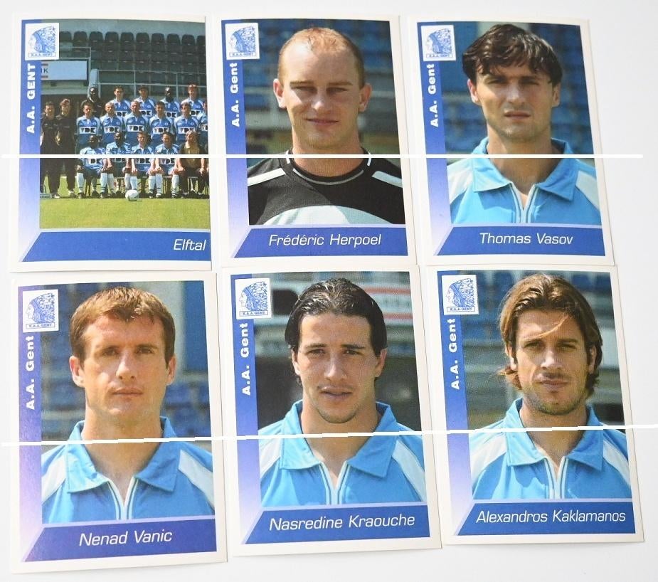 Panini / Football 2003 / A.A. Gent / 6 stickers, Verzenden, Zo goed als nieuw, Poster, Plaatje of Sticker