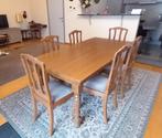 Table (60€) et 6 chaises (60€) en bois clair. Le tout à 100€, Maison & Meubles, Salles à manger complètes, Enlèvement, Comme neuf