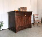 Buffet ancien Louis Philippe en chêne lourd L 135 H 107, Avec tablette(s), 100 à 150 cm, Enlèvement, Utilisé