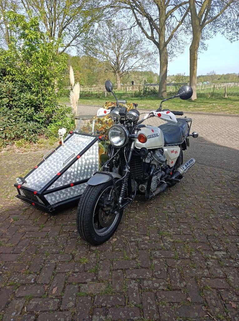 Zijspan Honda CX500 oldtimer, Cardan-aandrijving, 2 cilinders, Motorrijbewijs A, Gebruikt