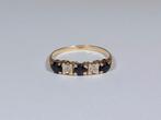Bague en or avec diamant et saphir, Bijoux, Sacs & Beauté, Bagues, Enlèvement ou Envoi, Or, Plus petit que 17, Or