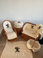 Babykamer rotan schommelstoel, zitbank, linnen mand..:, Enlèvement, Utilisé, Autres types