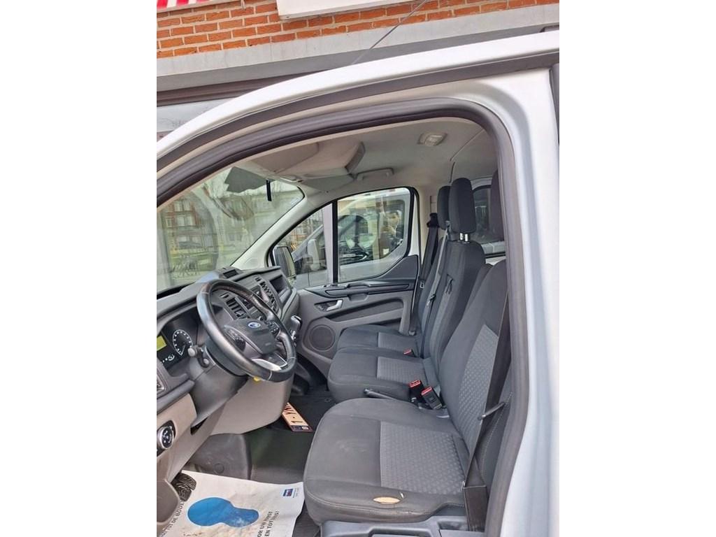 Ford Transit Custom MULTI-USE L2 Dubbel cab. 6 pl - Airco -, Auto's, Ford, Monovolume, Zwart, Wit, 130 pk