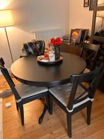 Ikea INGATORP met INGOLF stoelen, Ophalen, Nieuw, Zwart, 4 tot 6 stoelen