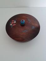 mooi houten rond kistje/juwelenkistje/ snuisterijdoosje, Ophalen of Verzenden