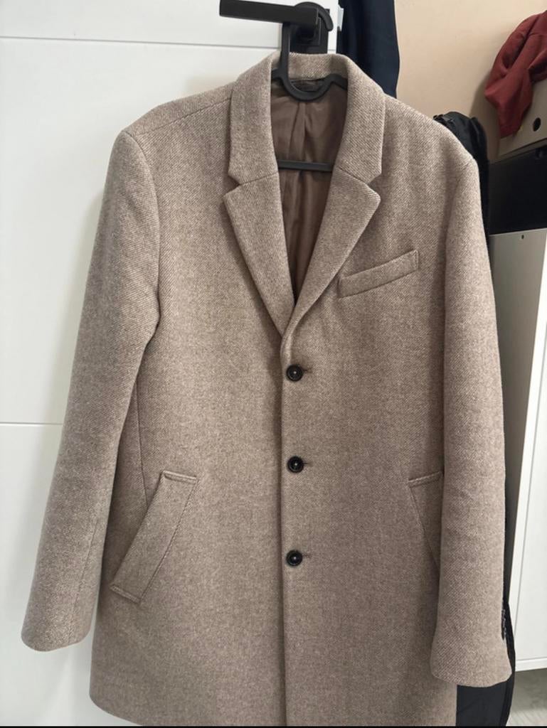 Mantel voor heren, Ophalen, Zo goed als nieuw, Maat 48/50 (M), Beige