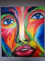 imposant 140x160 kunst"ART"schilderij, kleurige eyecatcher., Antiek en Kunst, Ophalen