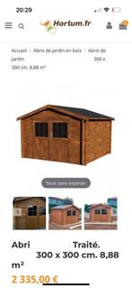 Tuinhuisje 300 cm x 300 cm/behandeld bruin/28 mm dik, Ophalen, 200 tot 400 cm, Tuinhuis, Nieuw