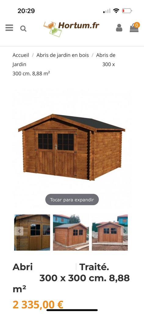Tuinhuisje 300 cm x 300 cm/behandeld bruin/28 mm dik, Tuin en Terras, Tuinhuizen, Nieuw, Tuinhuis, Hout, 250 tot 300 cm, 200 tot 400 cm