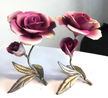 Rozen Capodimonte Porseleinen Italy😍💑🎁🤗👌 beschikbaar voor biedingen