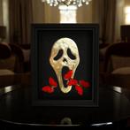 Echte vlinders op 23kt goud Scream mask verguld in lijst, Ophalen of Verzenden