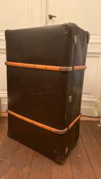 Antieke reiskoffer uit Vulcanfiber met hout, Overige materialen, Gebruikt, 55 cm of meer, Ophalen