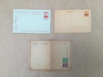 3 Ongebruikte briefkaarten België beschikbaar voor biedingen