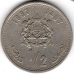 Maroc : 1/2 dirham AH 1407 (1987 AD) Y#87 Ref 15075, Envoi, Monnaie en vrac, Autres pays