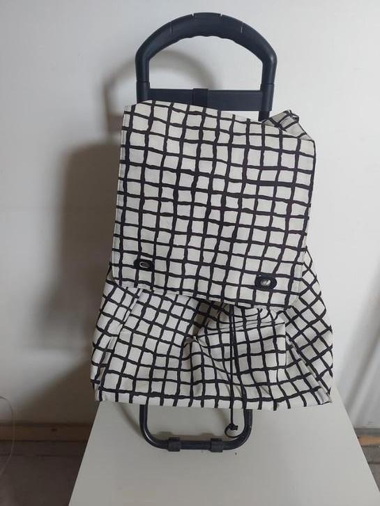 Wit/zwarte geruite caddy, Handtassen en Accessoires, Tassen | Reistassen en Weekendtassen, Gebruikt, Overige kleuren, 75 cm of meer