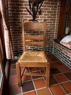 6 massief eiken stoelen met rieten zitting perfecte staat, Antiek en Kunst, Ophalen