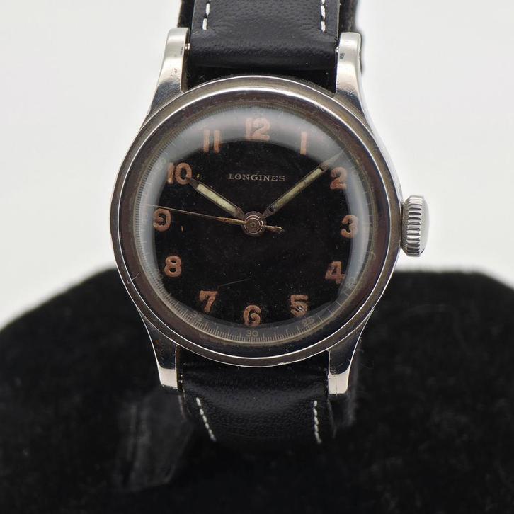 Longines Sei Tacche WOII Horloge 10L Militair, Handtassen en Accessoires, Horloges | Antiek, Polshorloge, Overige merken, Staal