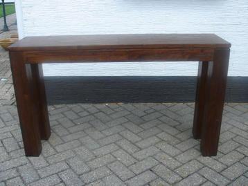 ZWARE TEAK SIDETABLE - WANDTAFEL - TV-MEUBEL 140 cm. FLAMANT beschikbaar voor biedingen