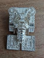 Mictlantecuhtli Azteeks mythologie zilver hanger broche  Mic, Ophalen of Verzenden, Broche, Zilver