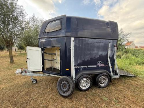 Hotra paardentrailer, Dieren en Toebehoren, Paarden en Pony's | Trailers en Aanhangwagens, Gebruikt, 2-paards trailer, Polyester
