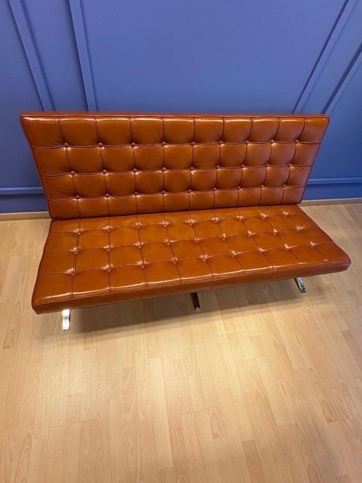 Design lederen zetel te koop, Huis en Inrichting, Zetels | Zetels, Nieuw, Rechte bank, Driepersoons, 150 tot 200 cm, Minder dan 75 cm