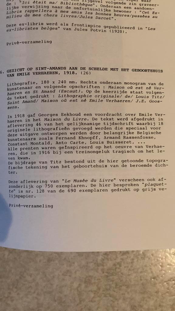 Lithographie de Louis Titz BARGAIN, Livres, Technique, Comme neuf, Enlèvement ou Envoi