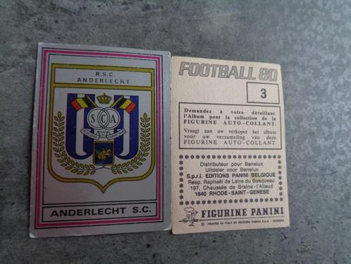 PANINI FOOTBALL 80 embleem ANDERLECHT sticker voetbal 1980, Hobby en Vrije tijd, Stickers en Plaatjes, Sticker, Verzenden