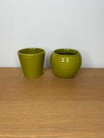Set 2 mini bloempotjes groen, Enlèvement ou Envoi, Moins de 25 cm, Comme neuf, Intérieur