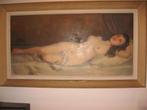 Tableau "Femme allongée nue"...Peinture à l'huile réalisée p, Enlèvement