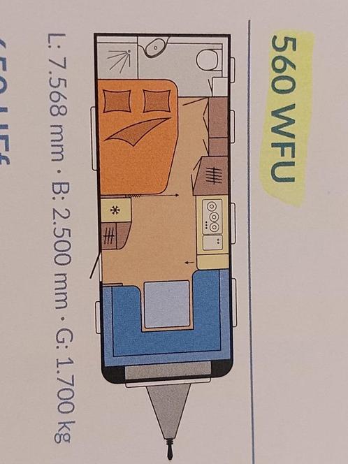 caravan, Caravans en Kamperen, Caravans, Particulier, tot en met 4, 1500 - 2000 kg, Rondzit, Hobby, Vast bed, 6 tot 7 meter, Airco
