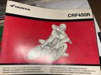 Workshopmanual Honda CRF450 2008-, Motoren, Ophalen of Verzenden, Honda