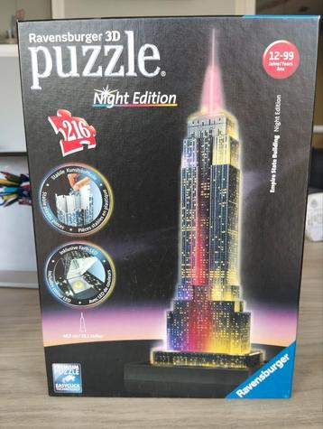 3D puzzel  empire State Building met led verlichting  beschikbaar voor biedingen